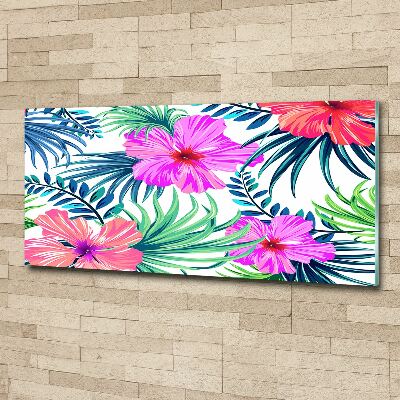 Acrylic wall art Hawaiian flowers