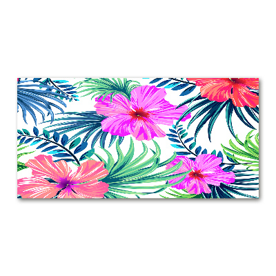 Acrylic wall art Hawaiian flowers