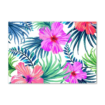 Acrylic wall art Hawaiian flowers