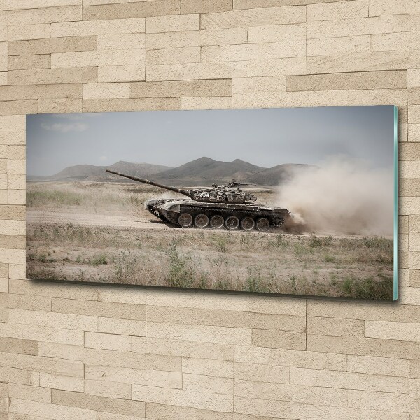 Acrylic wall art Tank in the desert