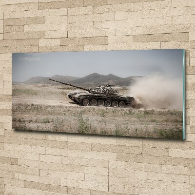 Acrylic wall art Tank in the desert