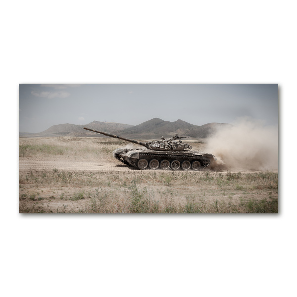 Acrylic wall art Tank in the desert