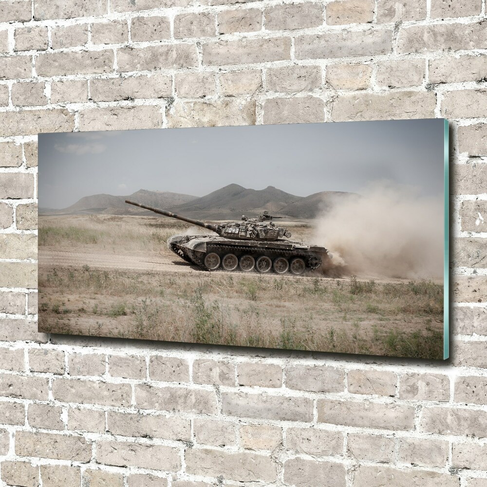 Acrylic wall art Tank in the desert