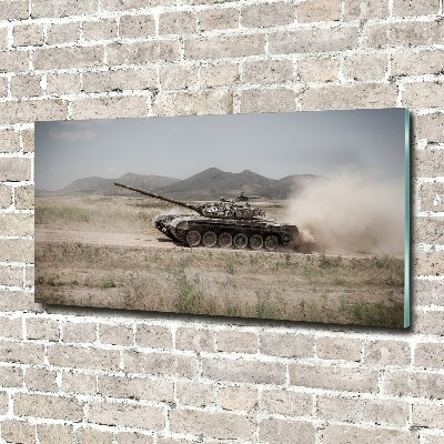 Acrylic wall art Tank in the desert