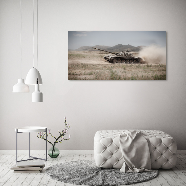 Acrylic wall art Tank in the desert