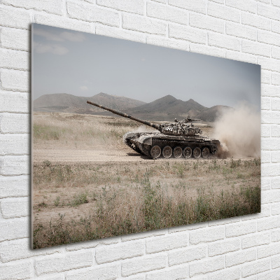 Acrylic wall art Tank in the desert