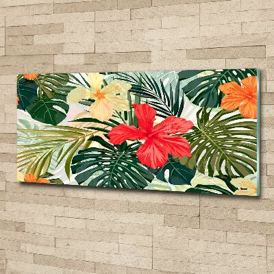 Wall art acrylic Hawaiian flowers