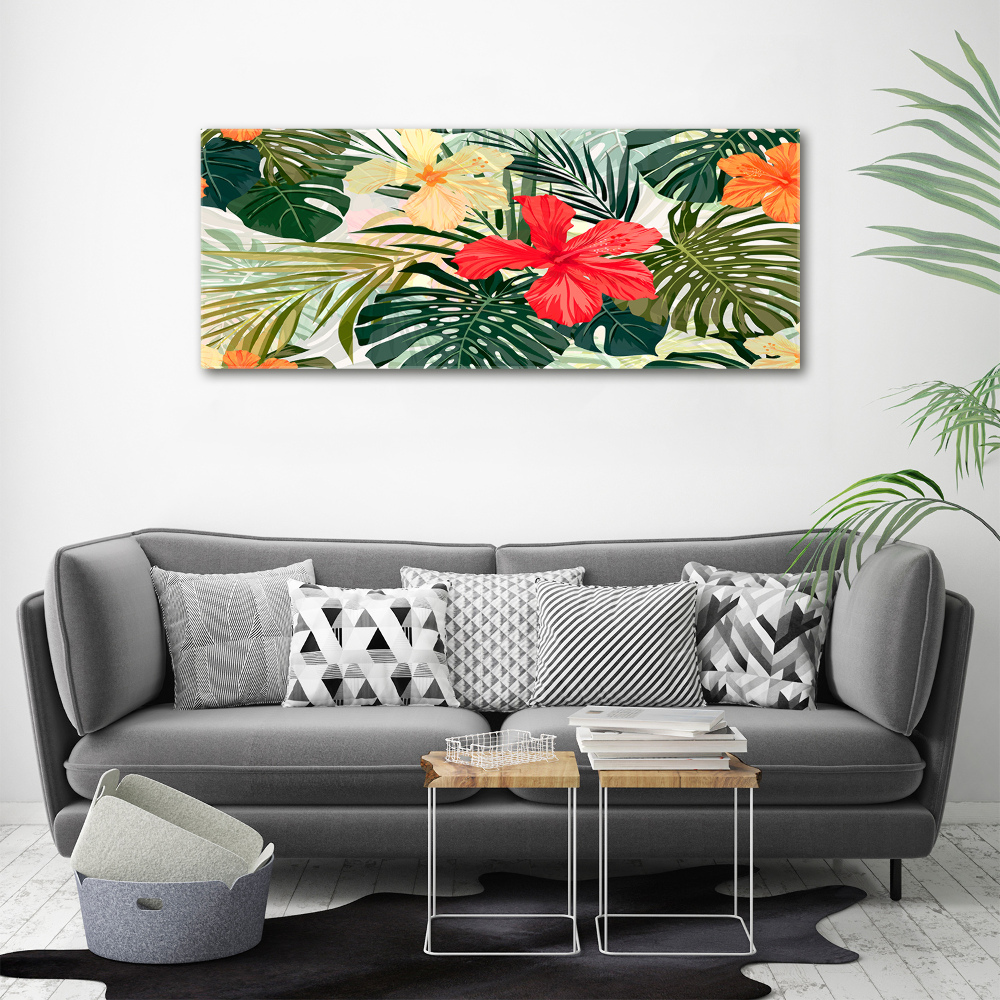 Wall art acrylic Hawaiian flowers