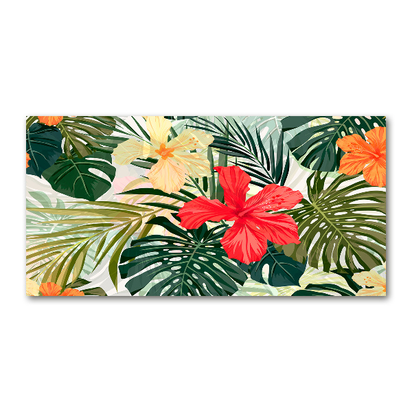 Wall art acrylic Hawaiian flowers