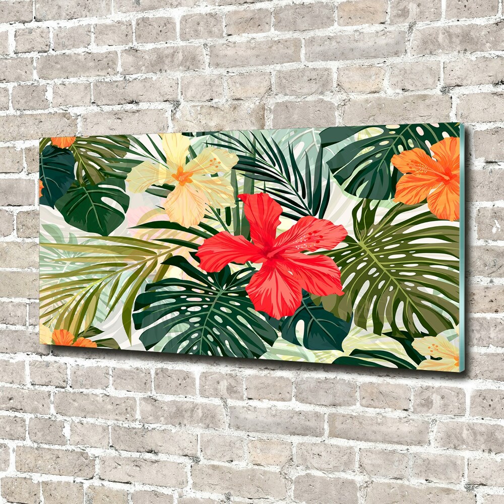 Wall art acrylic Hawaiian flowers