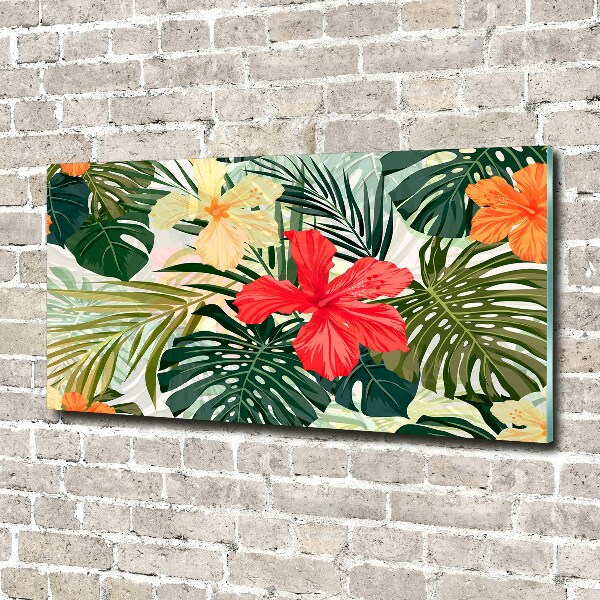 Wall art acrylic Hawaiian flowers