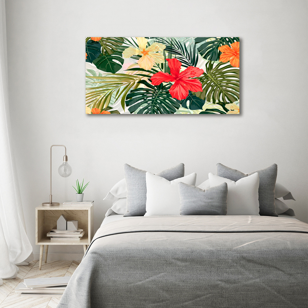 Wall art acrylic Hawaiian flowers