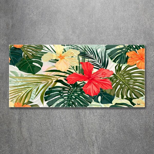 Wall art acrylic Hawaiian flowers