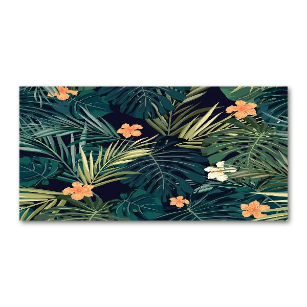 Wall art acrylic Tropical leaves