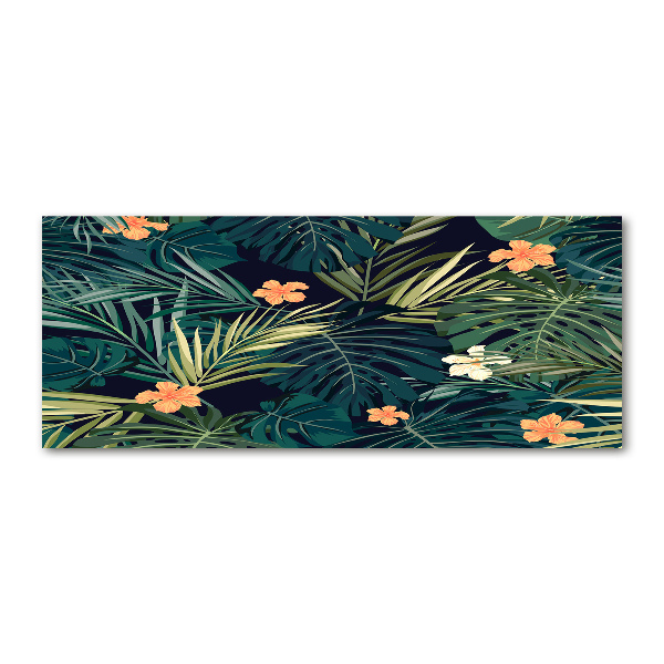 Wall art acrylic Tropical leaves