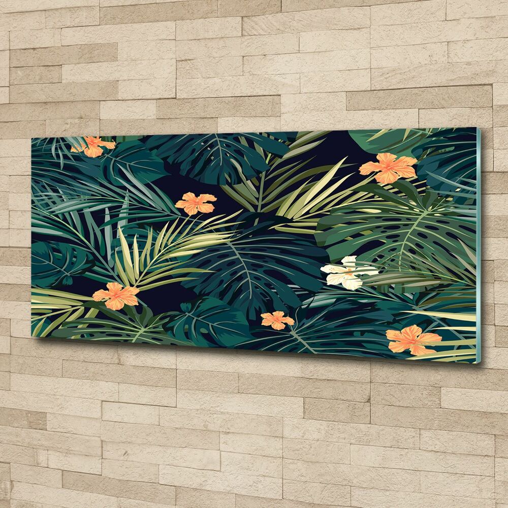 Wall art acrylic Tropical leaves