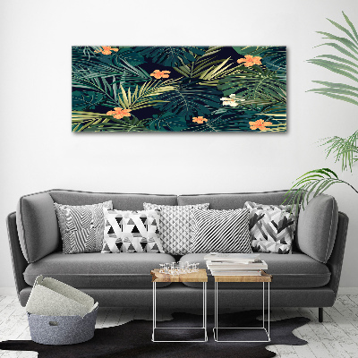 Wall art acrylic Tropical leaves