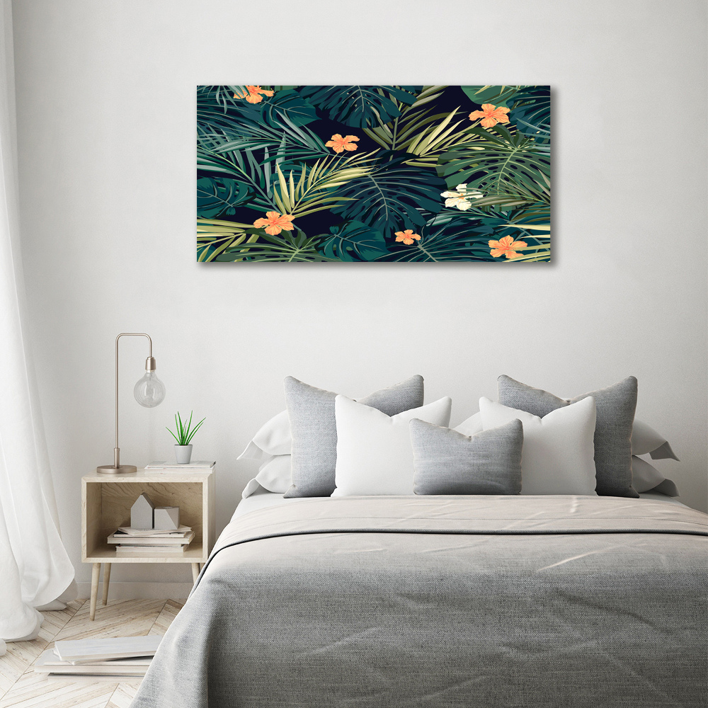 Wall art acrylic Tropical leaves