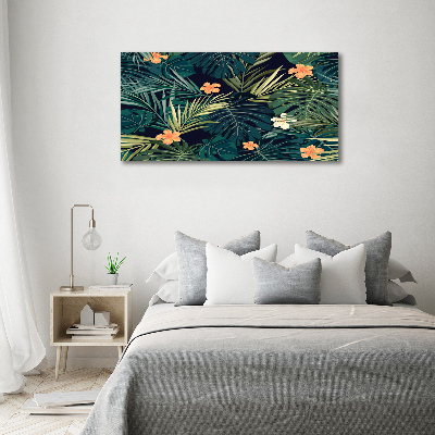 Wall art acrylic Tropical leaves