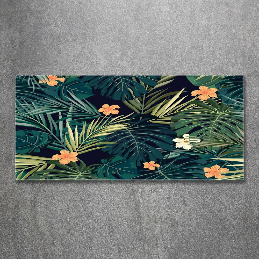 Wall art acrylic Tropical leaves