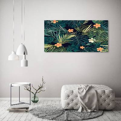 Wall art acrylic Tropical leaves