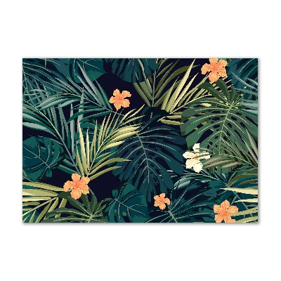 Wall art acrylic Tropical leaves