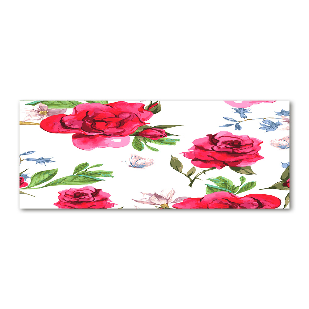 Acrylic wall art Red roses