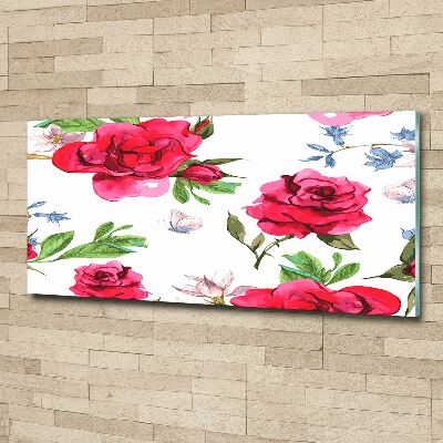 Acrylic wall art Red roses