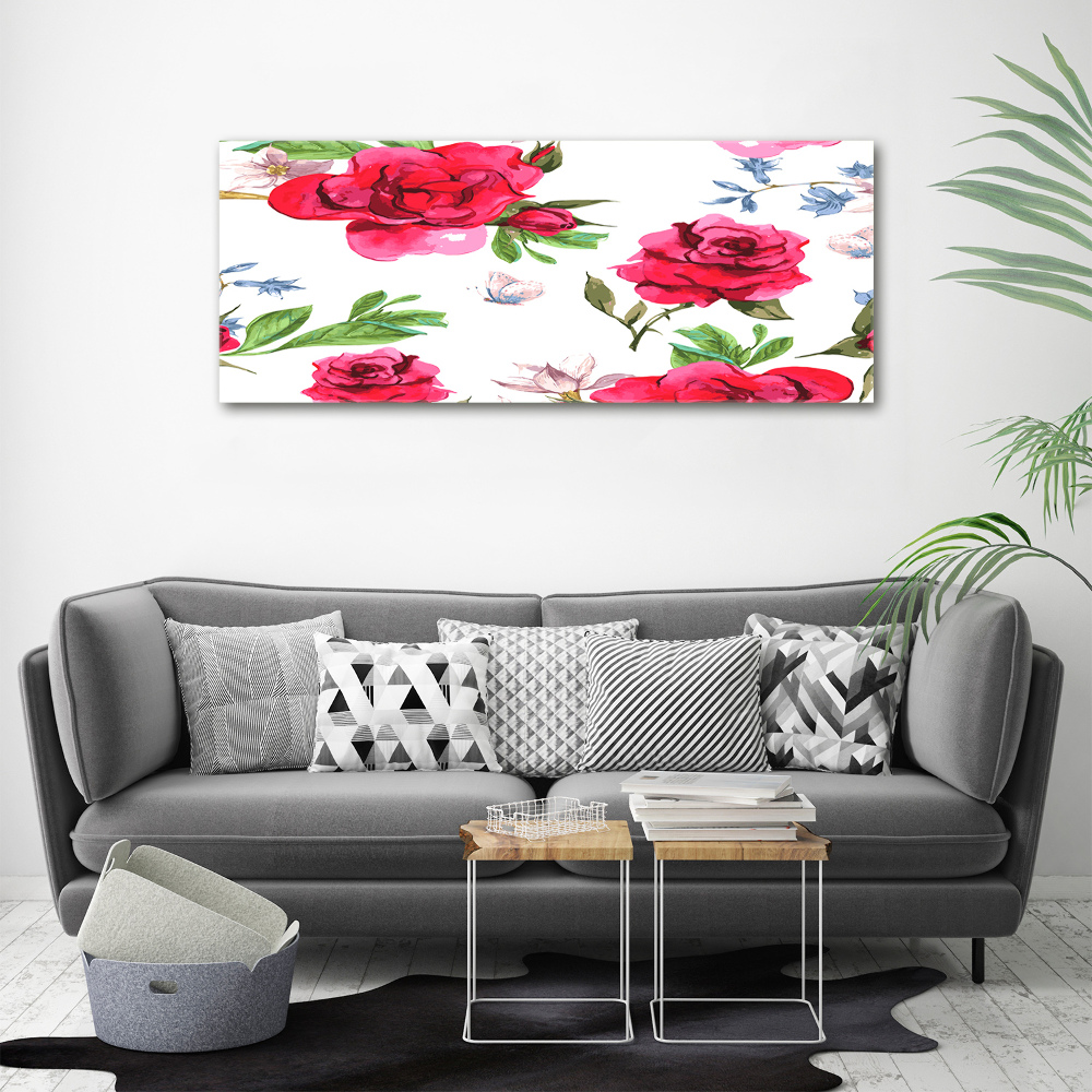 Acrylic wall art Red roses