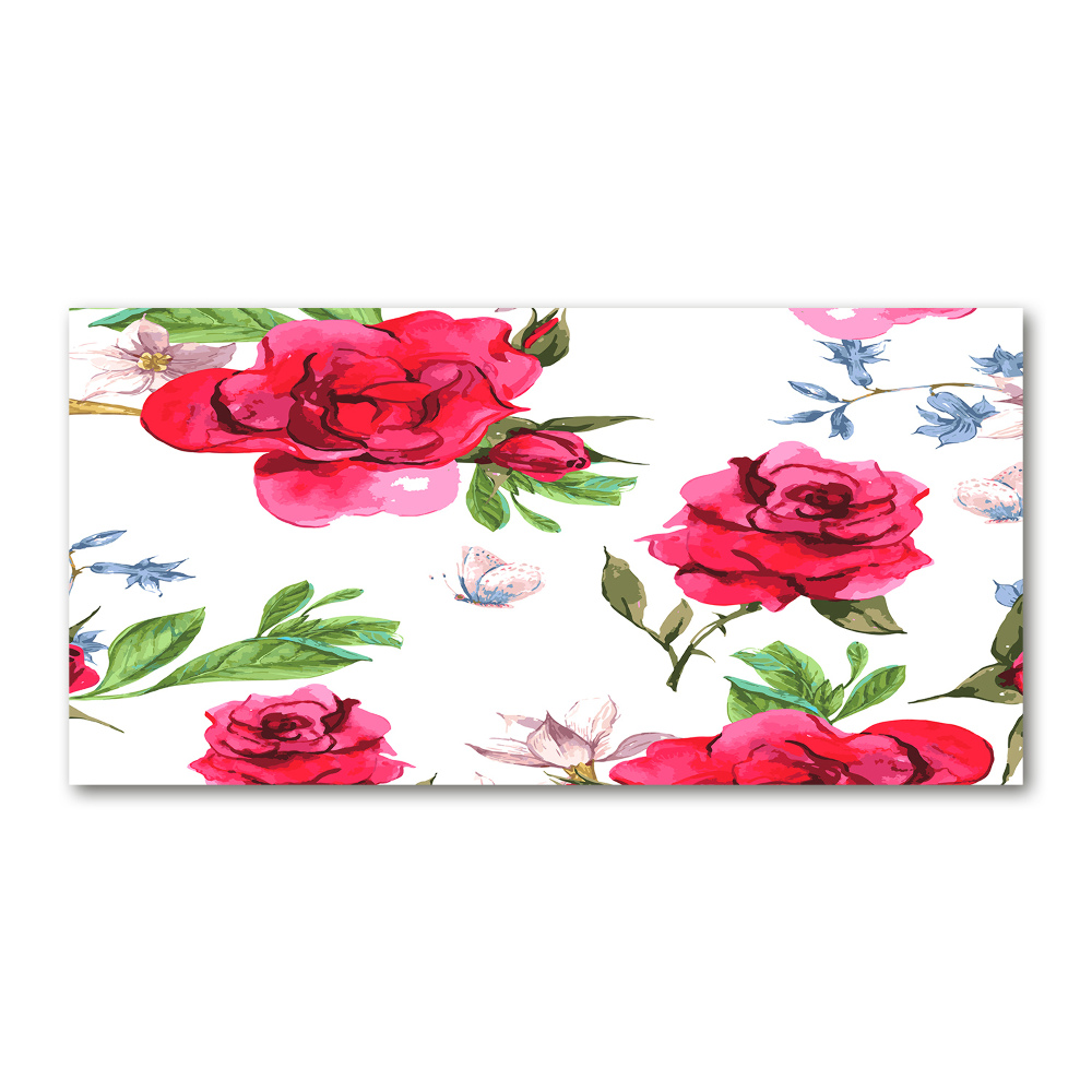 Acrylic wall art Red roses