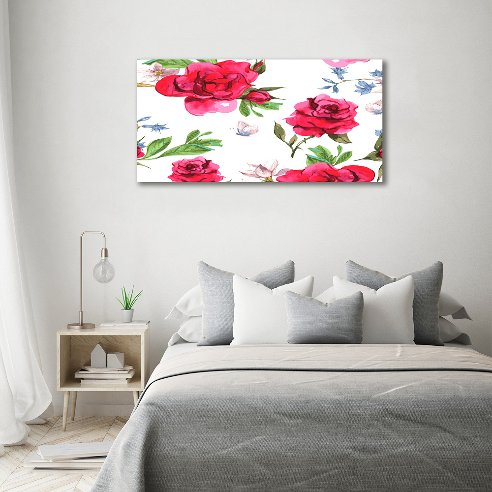 Acrylic wall art Red roses