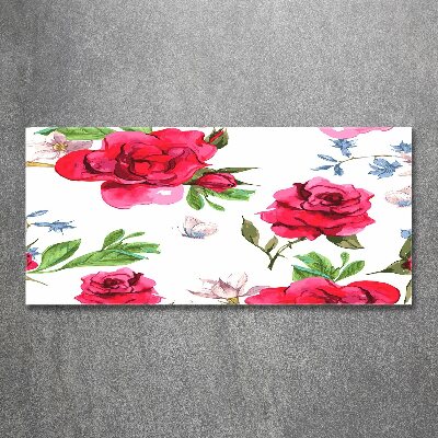 Acrylic wall art Red roses