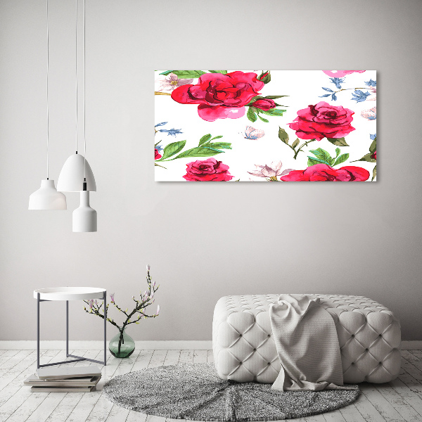 Acrylic wall art Red roses