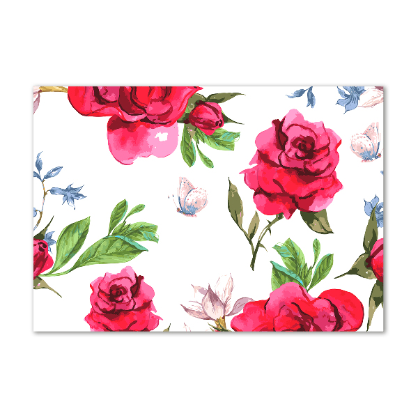 Acrylic wall art Red roses