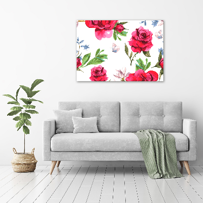 Acrylic wall art Red roses