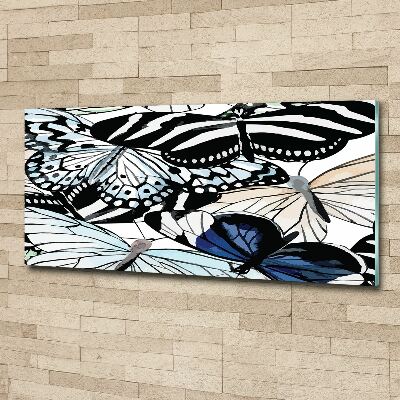 Acrylic wall picture Butterflies and flowers