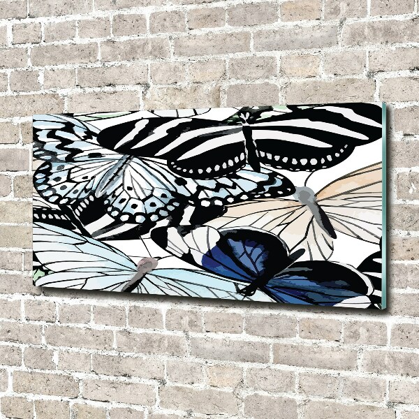 Acrylic wall picture Butterflies and flowers