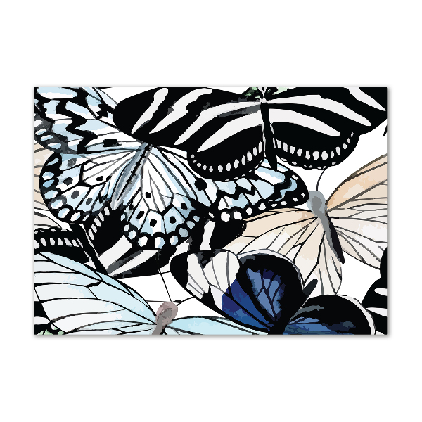 Acrylic wall picture Butterflies and flowers