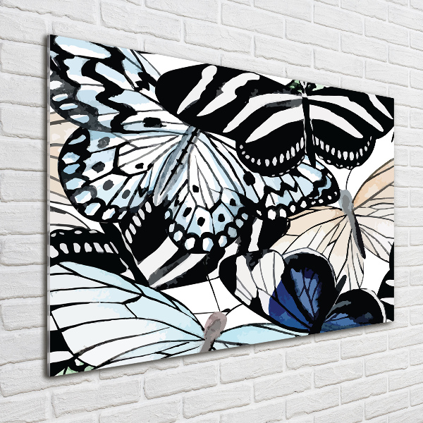 Acrylic wall picture Butterflies and flowers