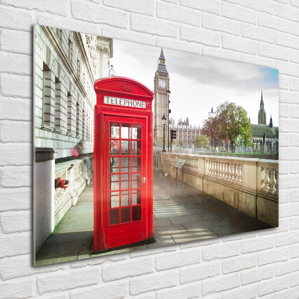 Acrylic print telephone booth