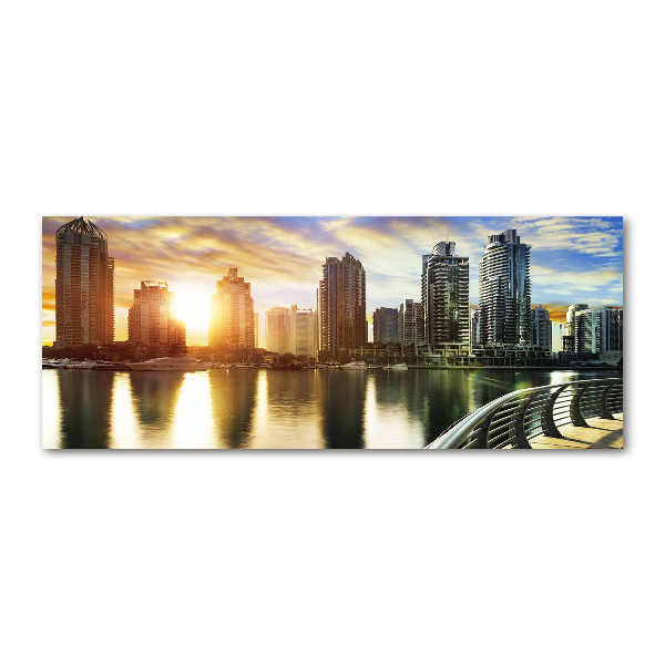 Glass acrylic wall art Dubai sunset