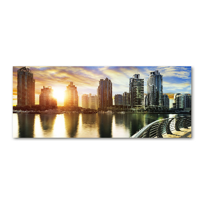 Glass acrylic wall art Dubai sunset