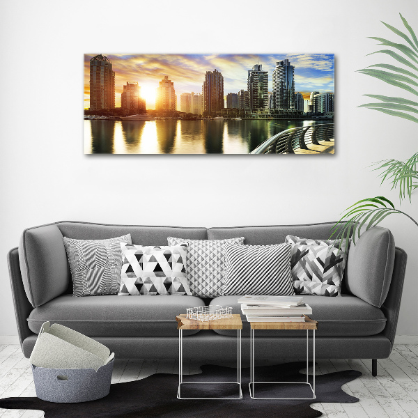 Glass acrylic wall art Dubai sunset