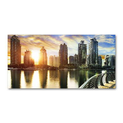 Glass acrylic wall art Dubai sunset