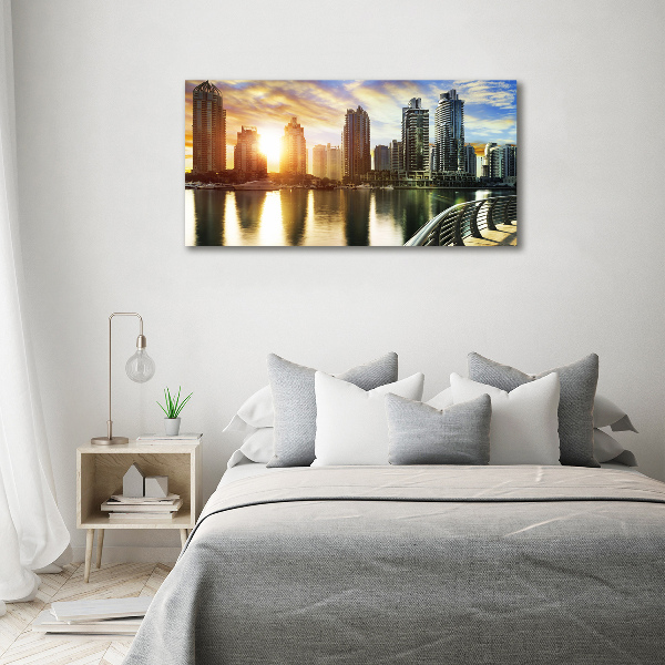 Glass acrylic wall art Dubai sunset