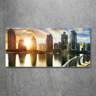 Glass acrylic wall art Dubai sunset