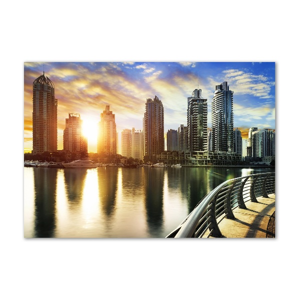 Glass acrylic wall art Dubai sunset