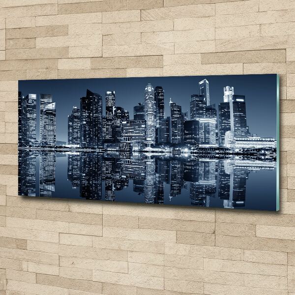 Glass acrylic wall art Singapore at night