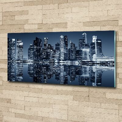 Glass acrylic wall art Singapore at night