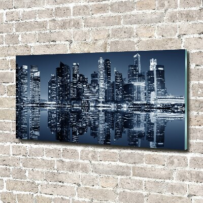 Glass acrylic wall art Singapore at night